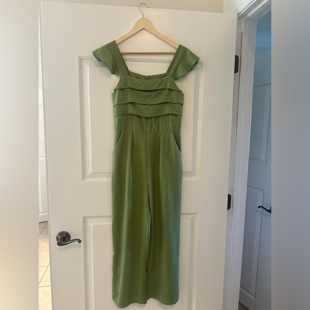Sage green jumpsuit
